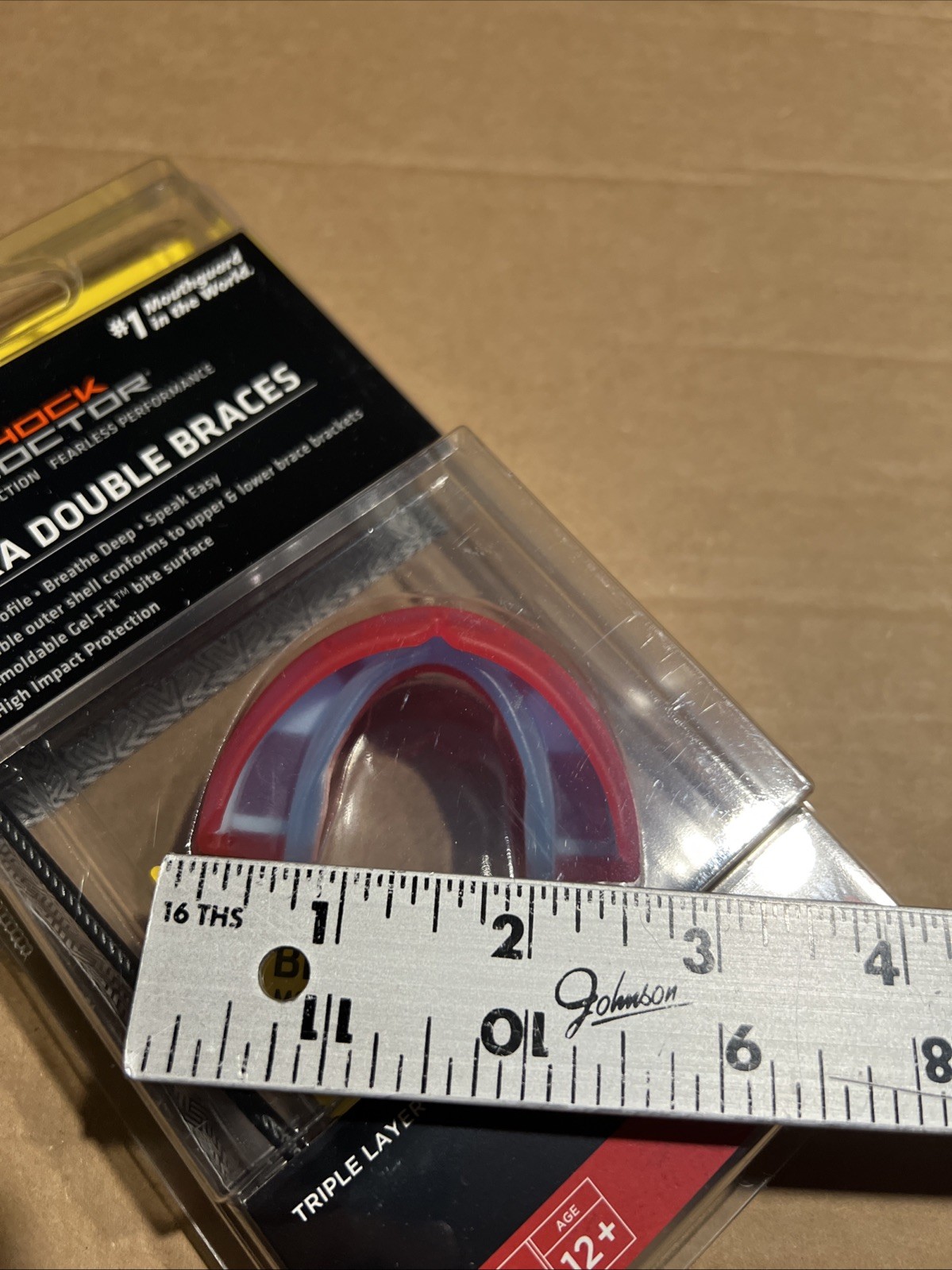 Shock Doctor Ultra Double Braces Mouthguard - Remoldable - Adult 12+ -Red- New