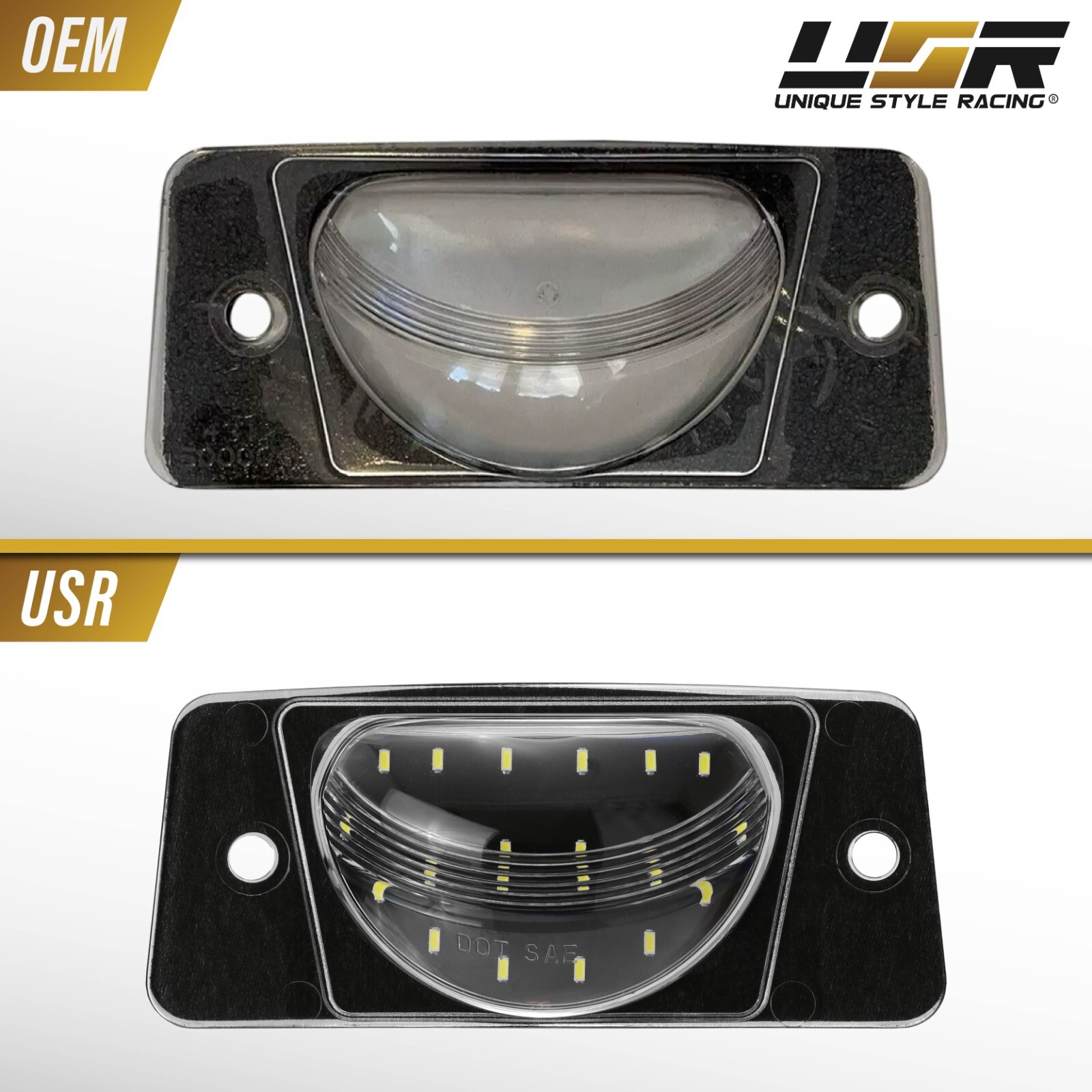License Plate Light LED WHITE 2pc For 02-09 Chevrolet Trailblazer / GMC Envoy