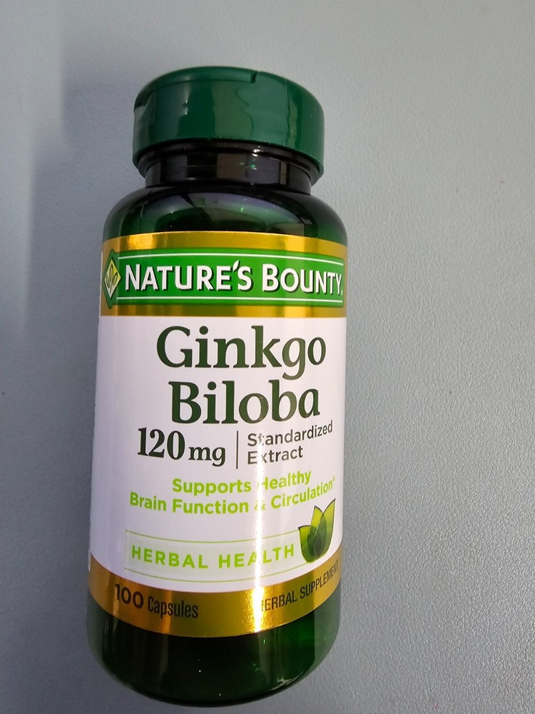 Ginkgo Biloba 120mg - 100 Capsules Non-GMO Brain Function and Memory Support