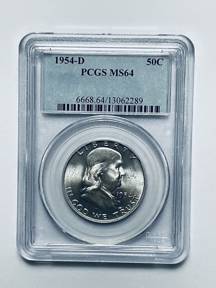 1954-D Franklin Silver Half Dollar PCGS MS64