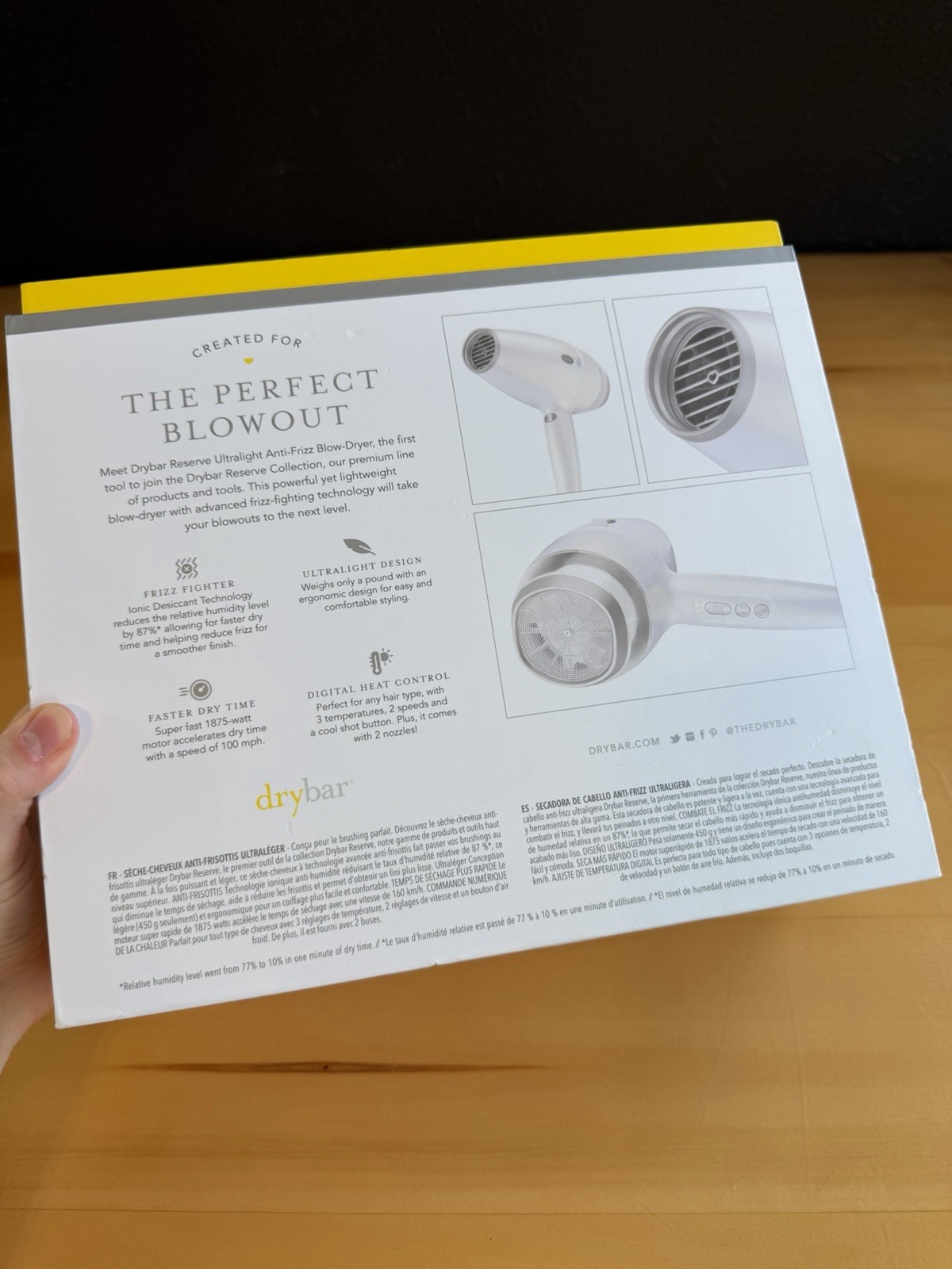 Drybar Reserve Ultralight Anti-Frizz Blow Dryer NEW $285 MSRP