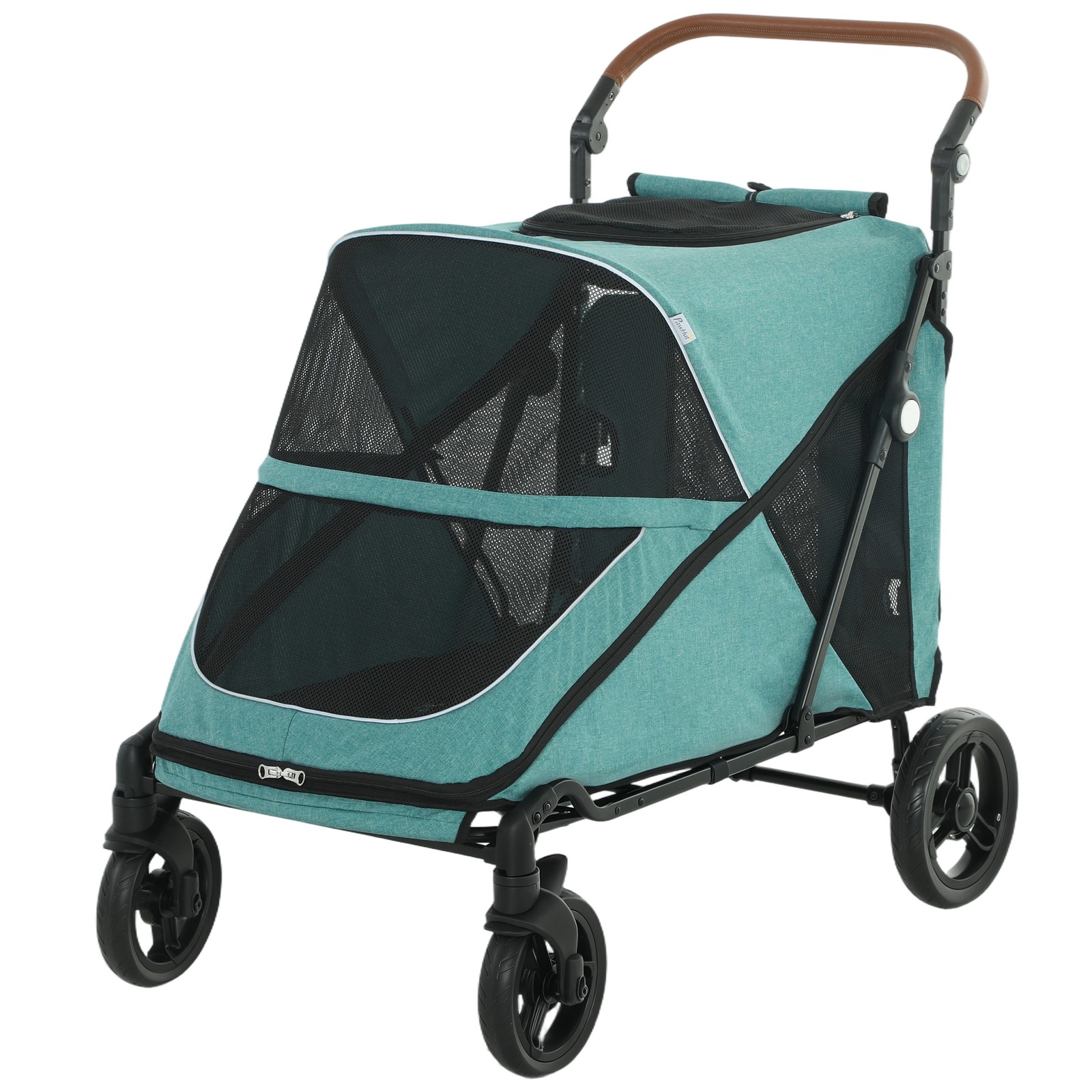 PawHut Dog Stroller for Large Dogs, All Terrain Pet Stroller, Blue