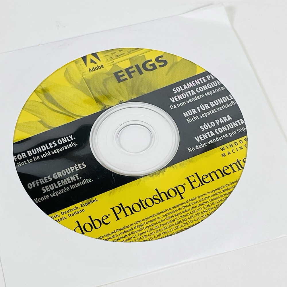 Adobe PHOTOSHOP ELEMENTS 2.0 PC-Mac with Serial Number