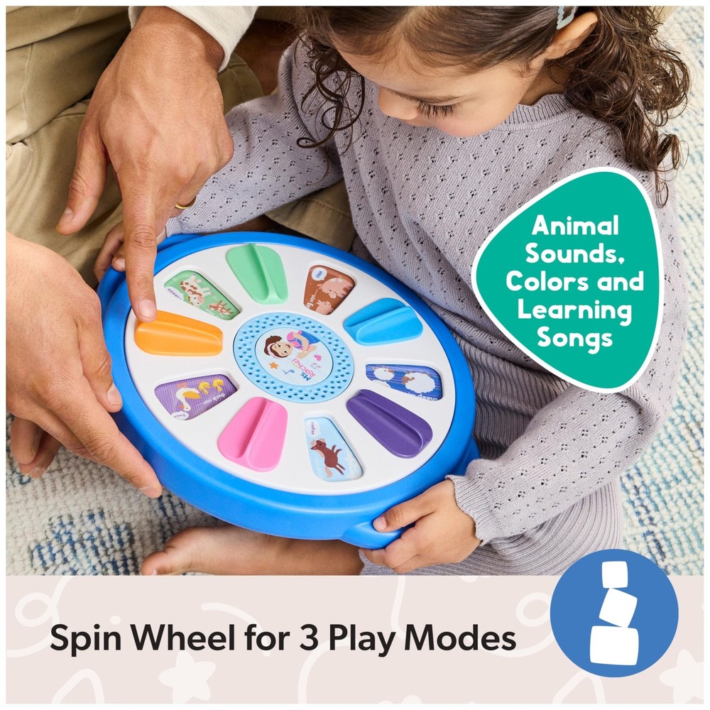 Ms. Rachel Official Spin Along Learning Wheel with 3 Learning Play Modes, Edu...