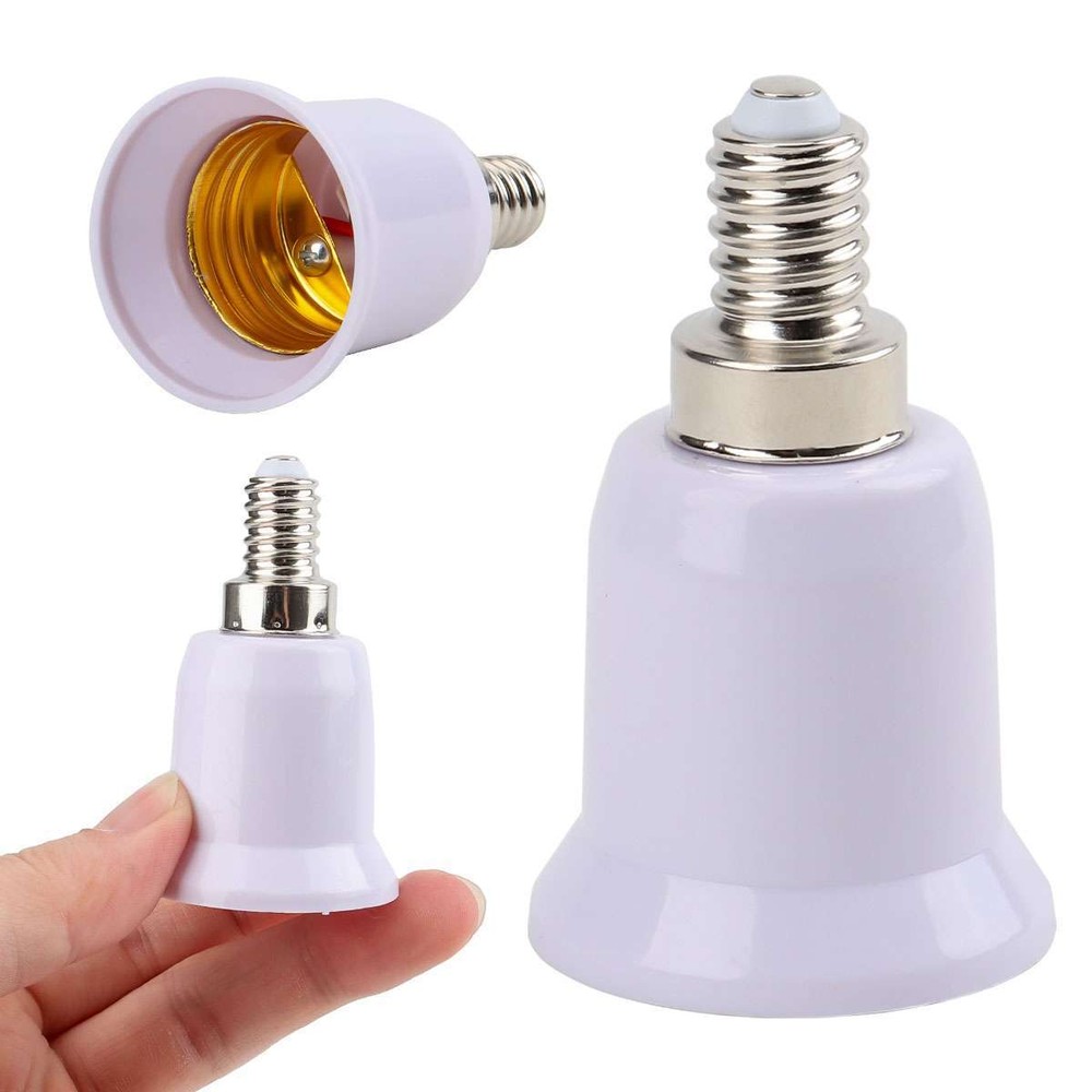 10pc E12 to E26/E27 Light Bulb Socket Adapter Standard Base Chandelier Converter