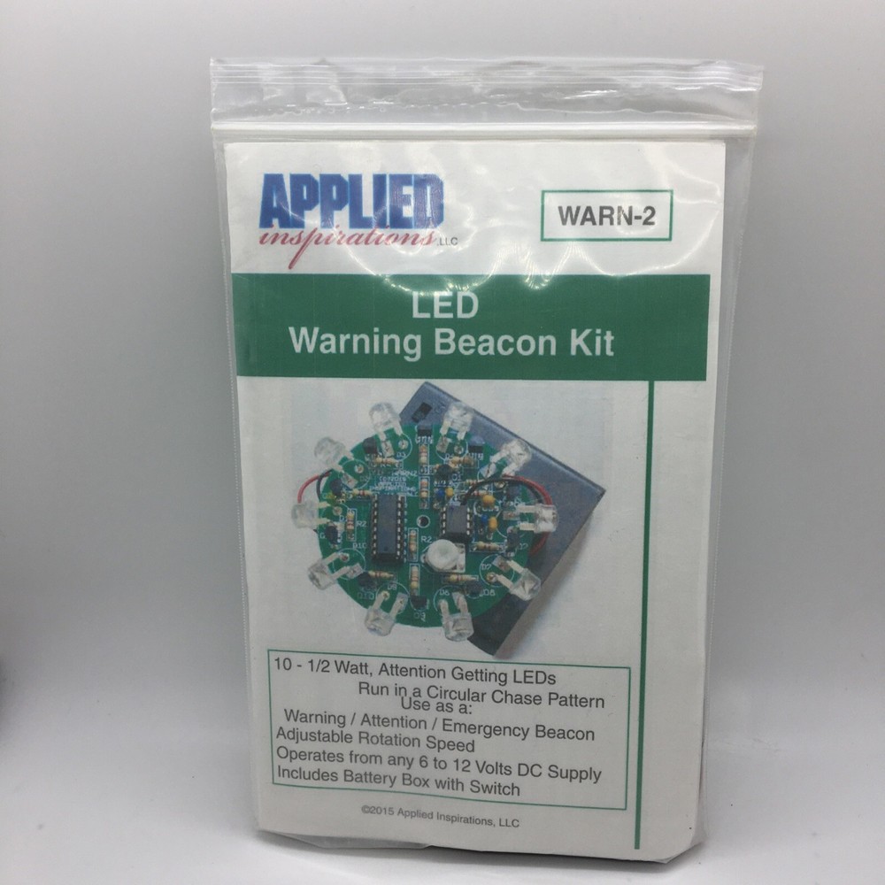 Applied Inspirations WARN-2 LED Warning Beacon Kit Science Kit New Free Ship