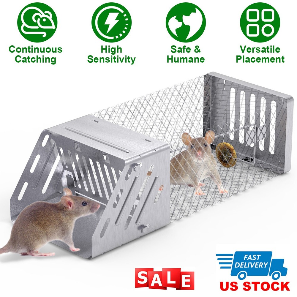 Automatic Continuous Live Humane Mouse Rat Trap Chipmunk Rodent Trap Catch Cage