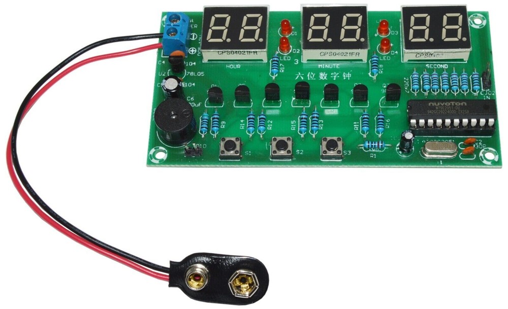 DIY Digital Clock Circuit Kit Electronic Clock Teaching soldering Practice Kit