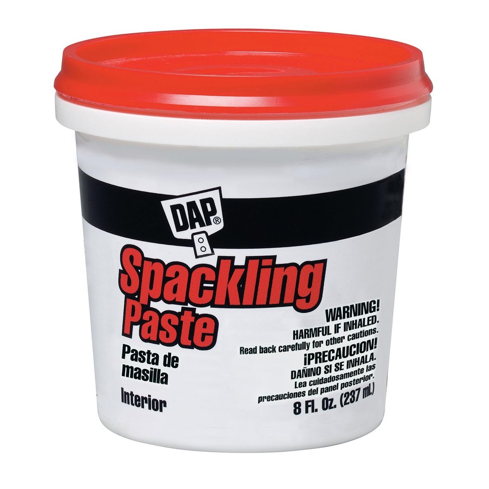DAP Spackling Paste, White, 8 Oz (7079810200) 1/2 Pint, White
