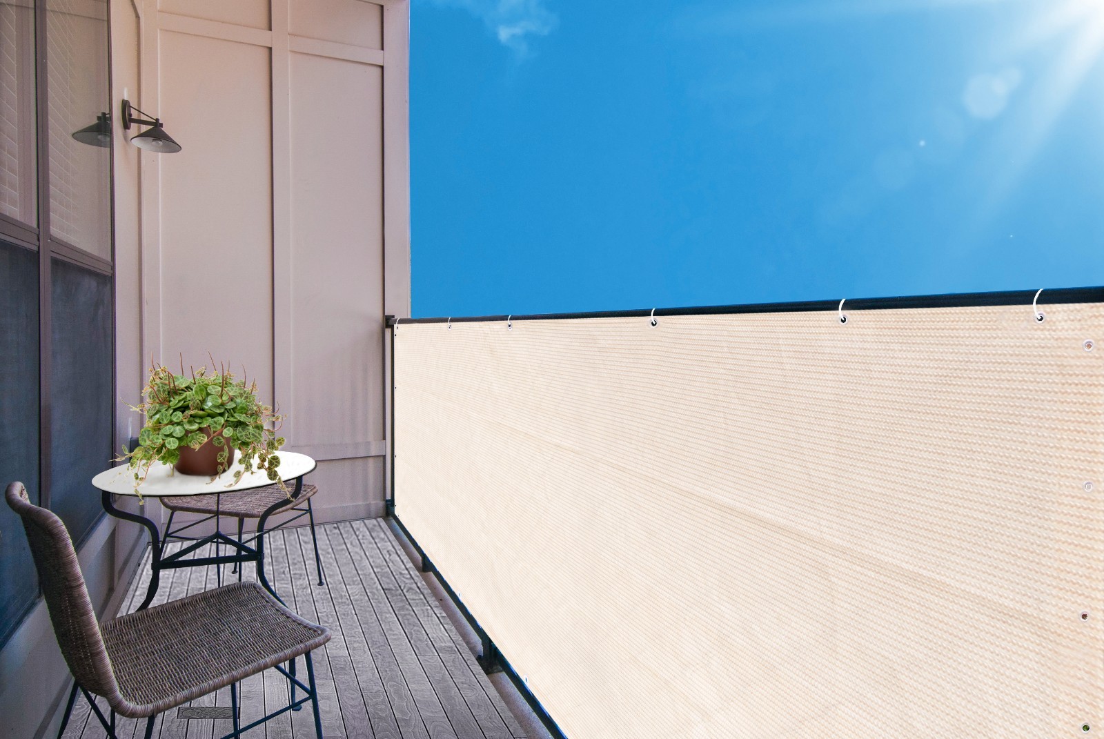 3' 4' 5' 6' 8' tall Outdoor Fence Windscreen Privacy Screen Shade Cover Garden