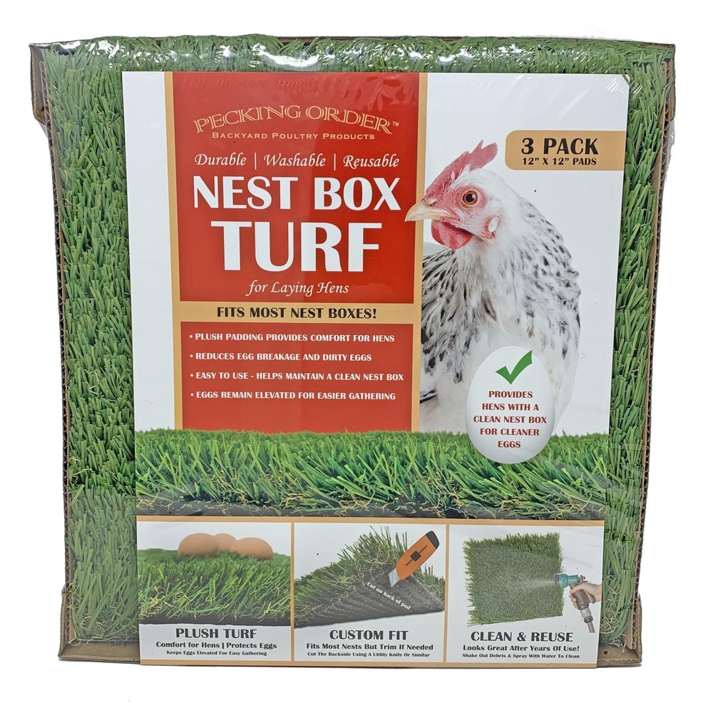 Pecking Order Nest Box Turf - 3 Pack, Green