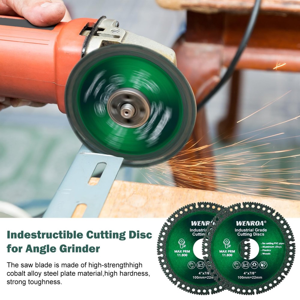 5 Pcs Indestructible Disc for Grinder, Cutting Discs 4 1/2" 7/8" Angle...