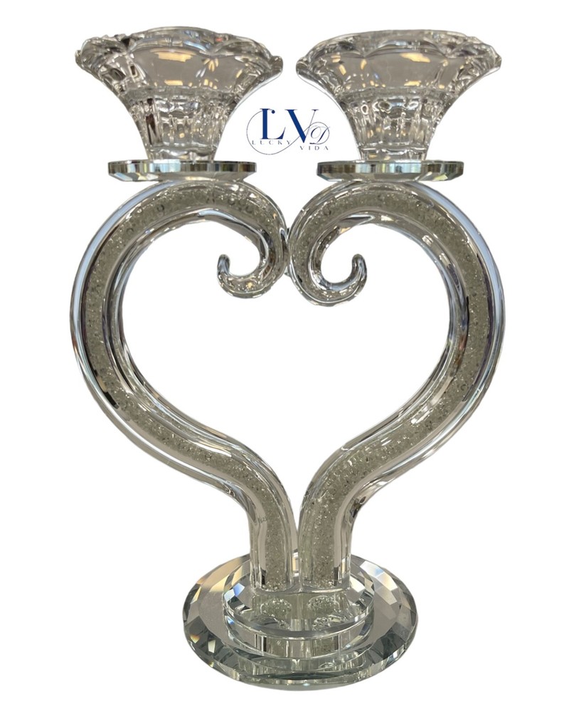Heart Crystal Stone Candle