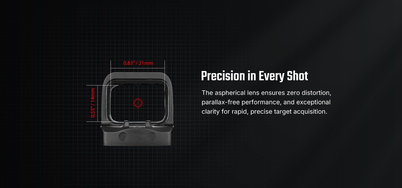 Olight Osight SE RMSc Footprint Enclosed Red Dot Multi-Reticle Sight with Batter