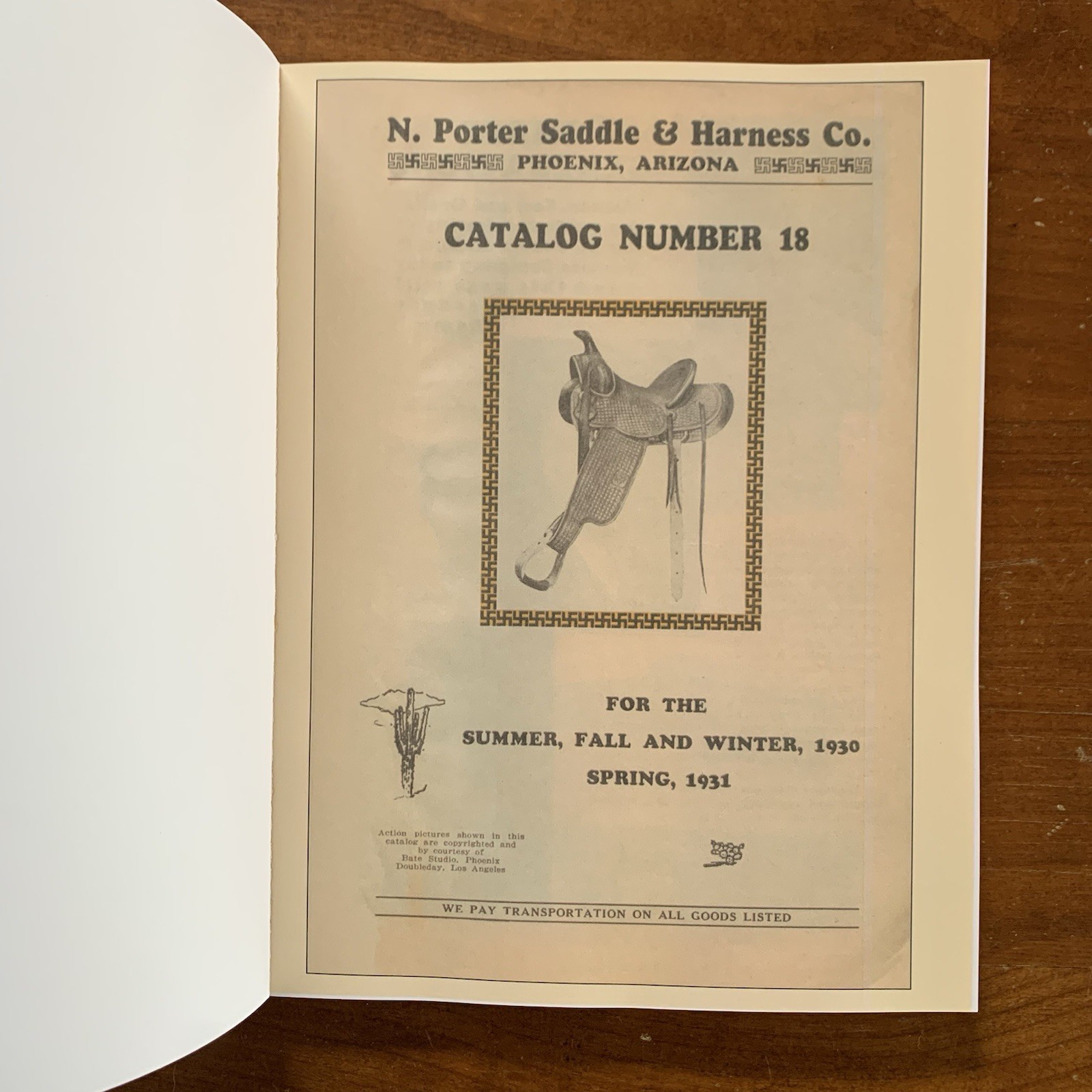 1930 N. Porter Saddle and Harness Company Catalog No. 18 / Facsimile