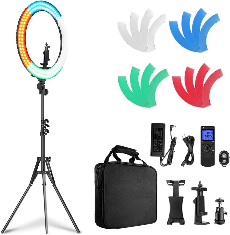 19 Inch Ring Light with Remote Controller and Stand iPad