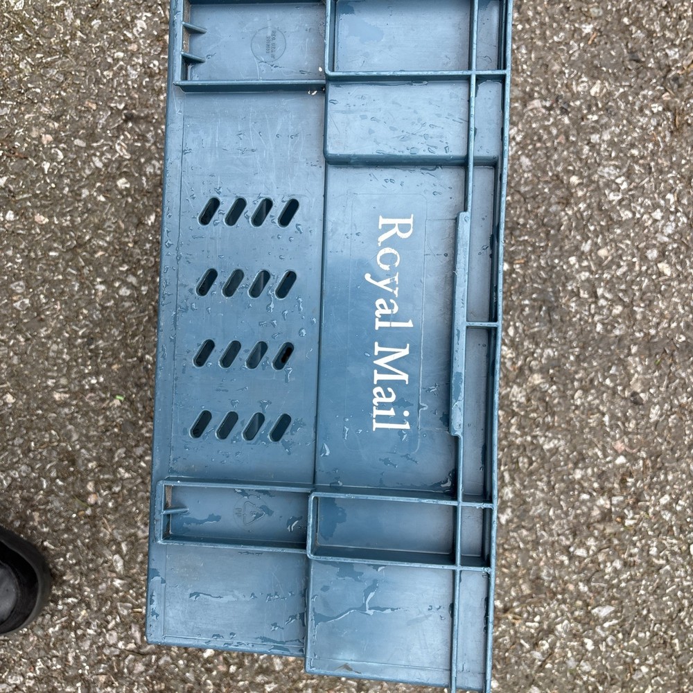 Ex Royal Mail Heavy Duty Robust Plastic Stacking Nesting Box Crate Storage Stack