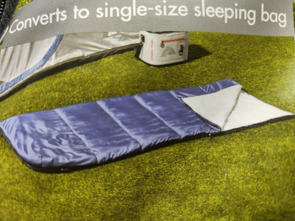 Ozark Trail 50-Degree Rectangular Single Sleeping Bag Convert Airbed Cover Queen