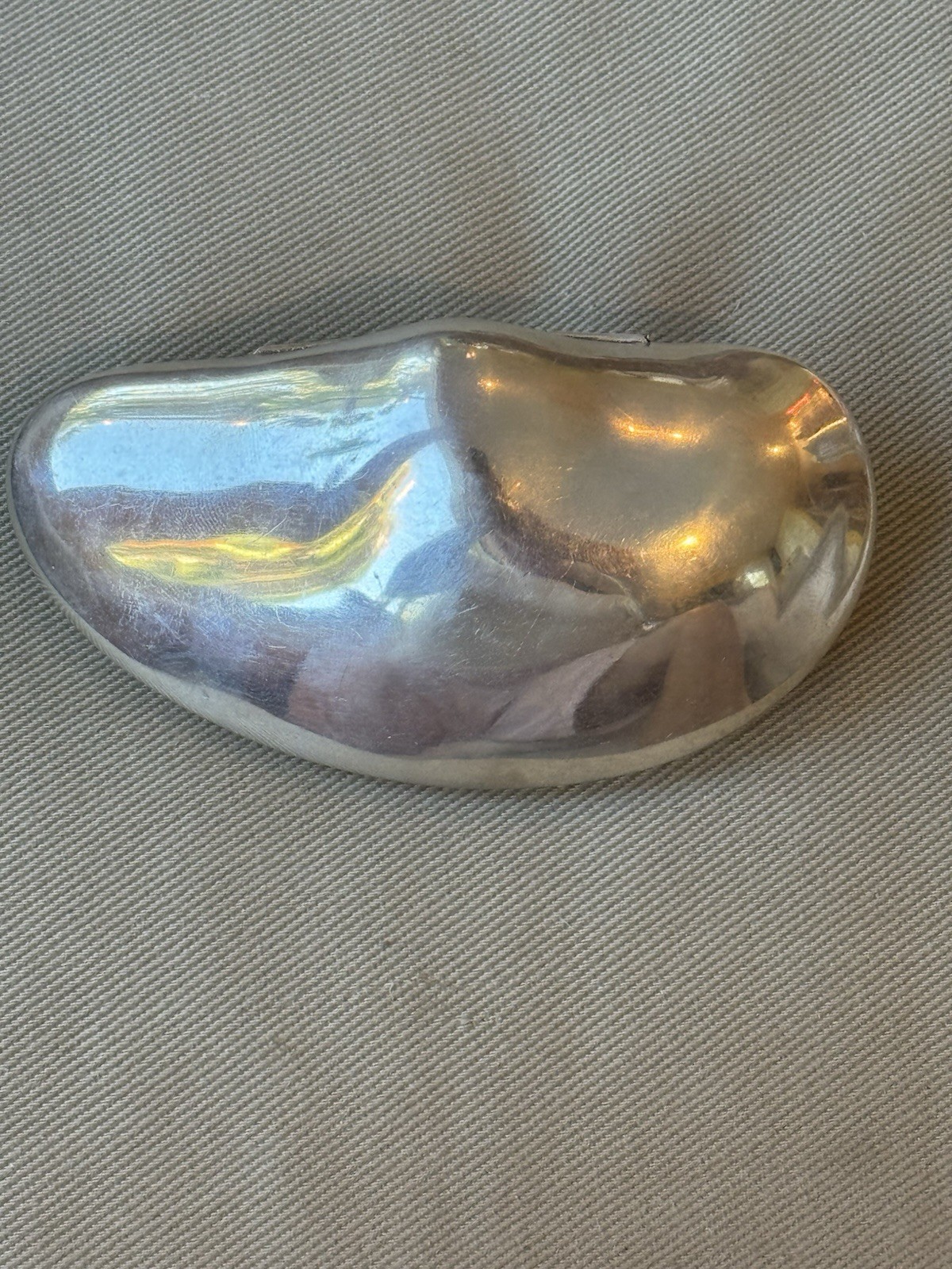 Antique Hallmarked Thailand? 90 Sterling Silver 4.25” Hinged Clam Shell Box