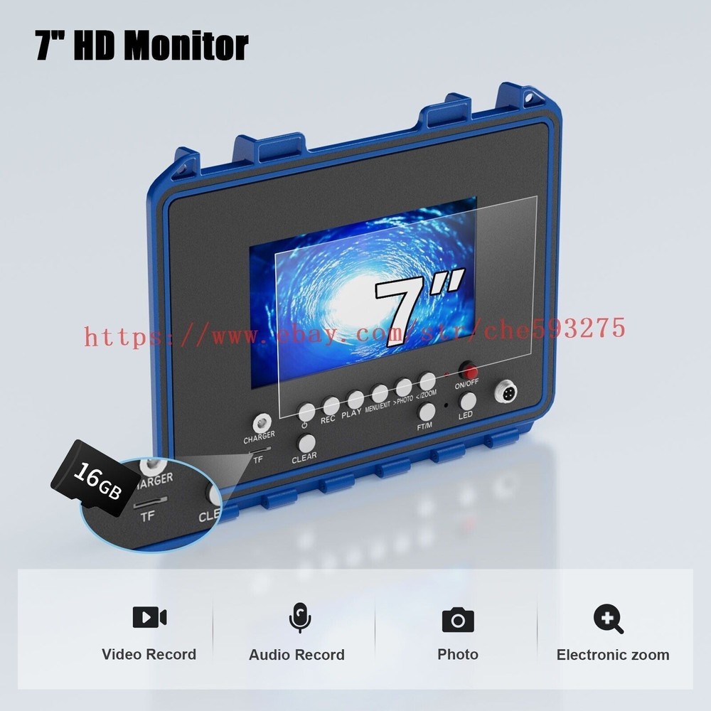 Sewer Inspection Camera with Meter Counter Pipe Drain Camera Self Leveling DVR