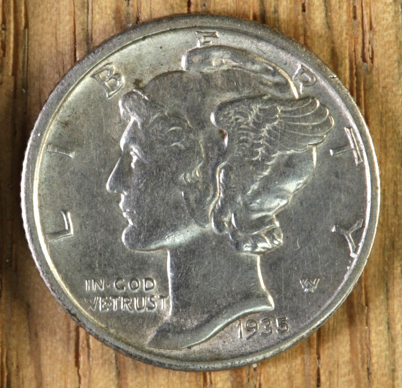 1935 D Mercury Dime 10¢ - XF+ EF+ - Extra Fine Plus