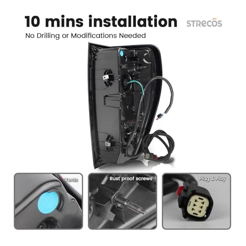 Tail Light Compatible with Left Side Halogen Tail Light for 19-26 Sierra 1500