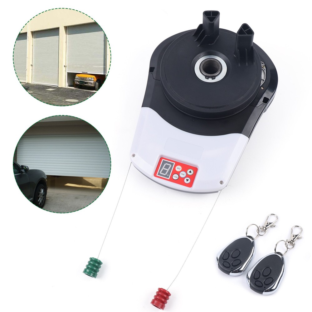 Automatic Garage Roll Up Roller Door Gate Opener Motor+Remote Controller 100W