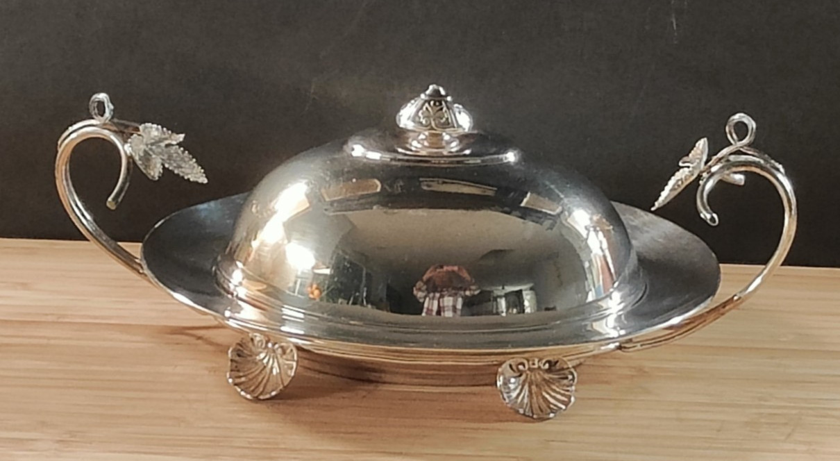 Tiffany & Co. Covered Cheese Or Butter Dish Silver Soldered