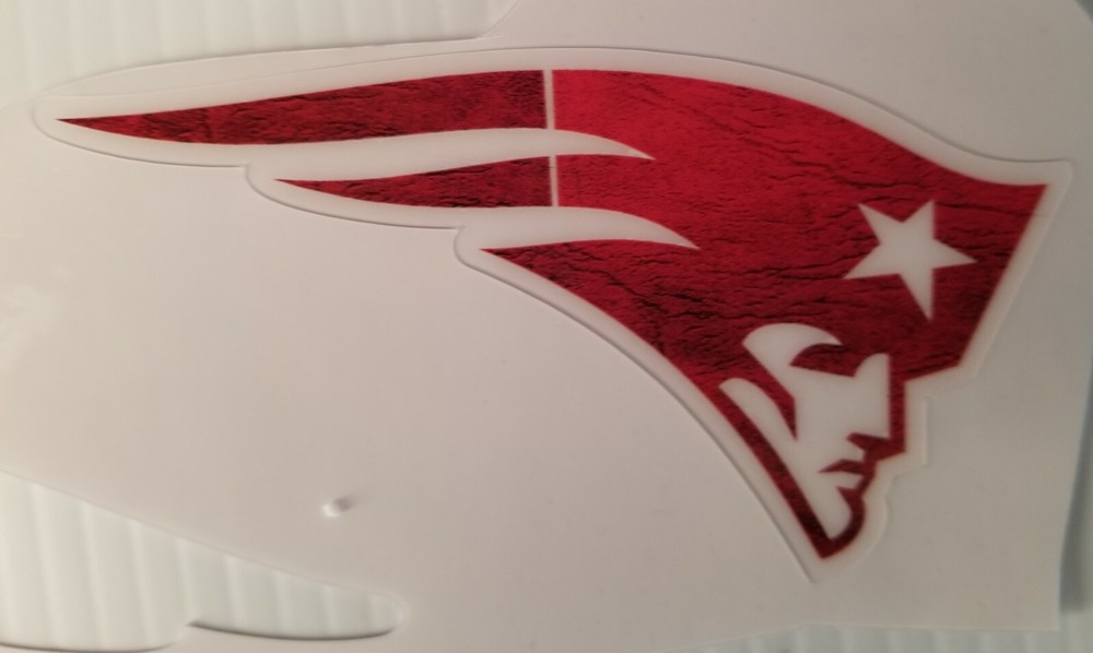 Patriots Red Leather Mini Size Helmet Decals