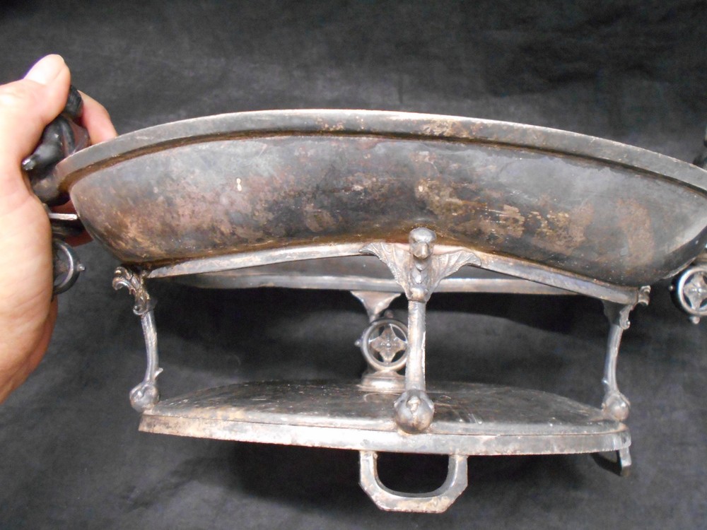 Reed & Barton Footed Oval Centerpiece 2040 Silver Plate Hollowware Vintage