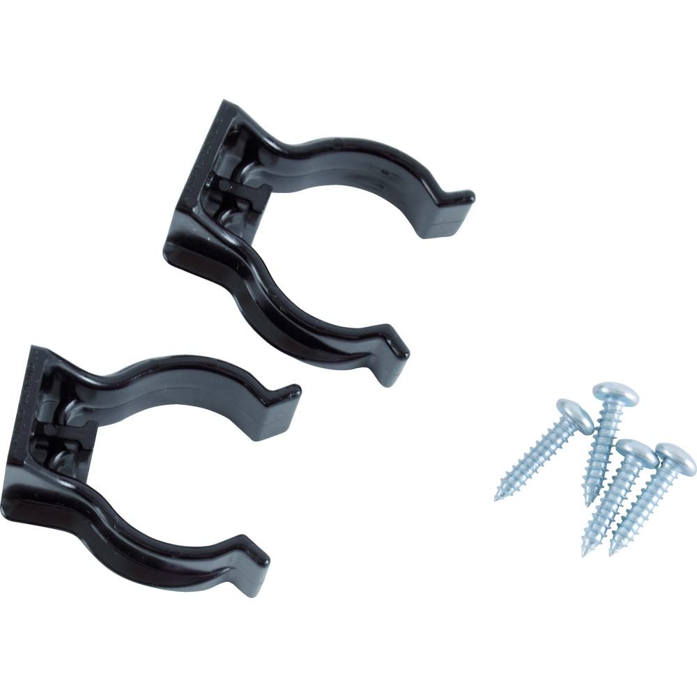 Black Universal Mounting Brackets for D-Cell Flashlight, 2 pk