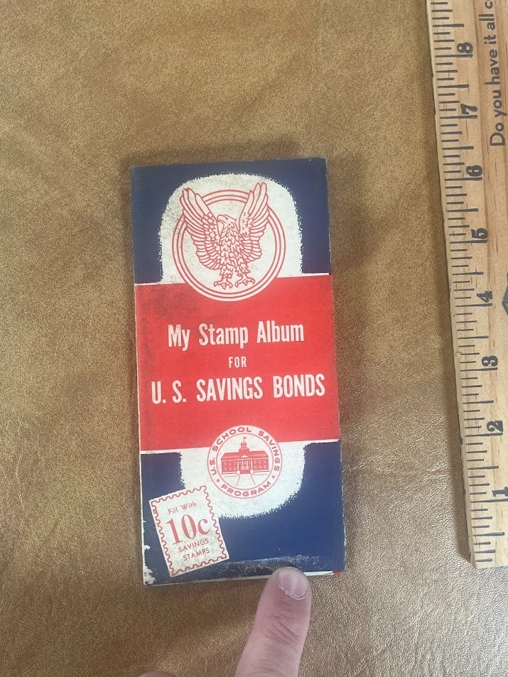 Vintage 1949 My Stamp Album U.S Savings Bonds School Savings Program
