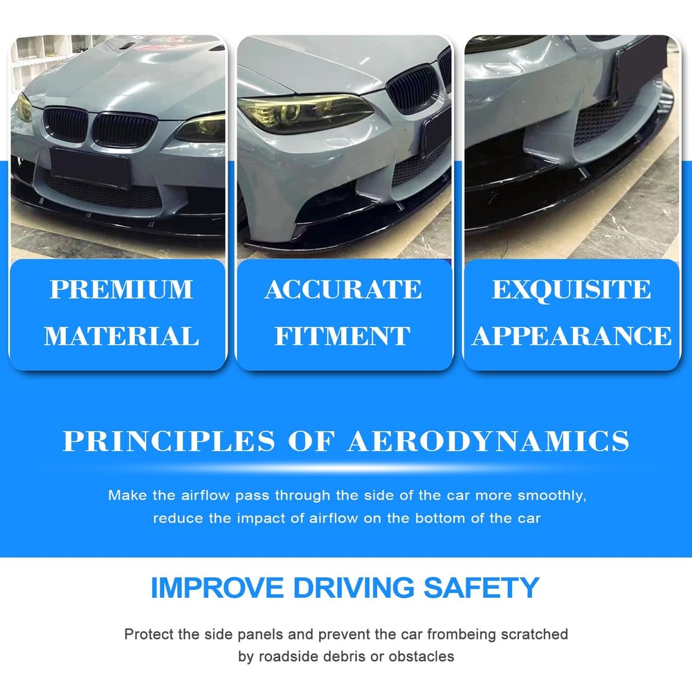 Front Bumper Diffuser Chin Lip for 2008-2013 M3 E90 E92 E93
