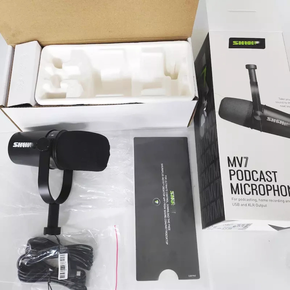 MV7 Dynamic Vocal Microphone Cardioid Form Factor USB/XLR Compatible