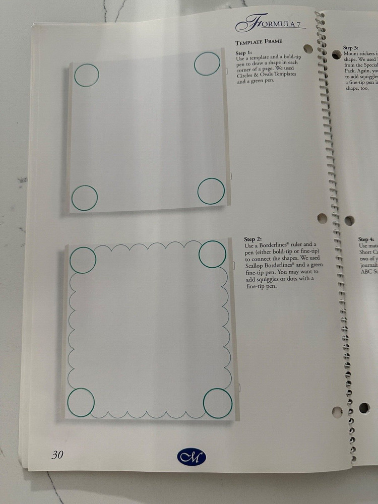 Creative Memories Collection/Fast Formulas/15 Page Layout Methods/1998 Spiral Bk