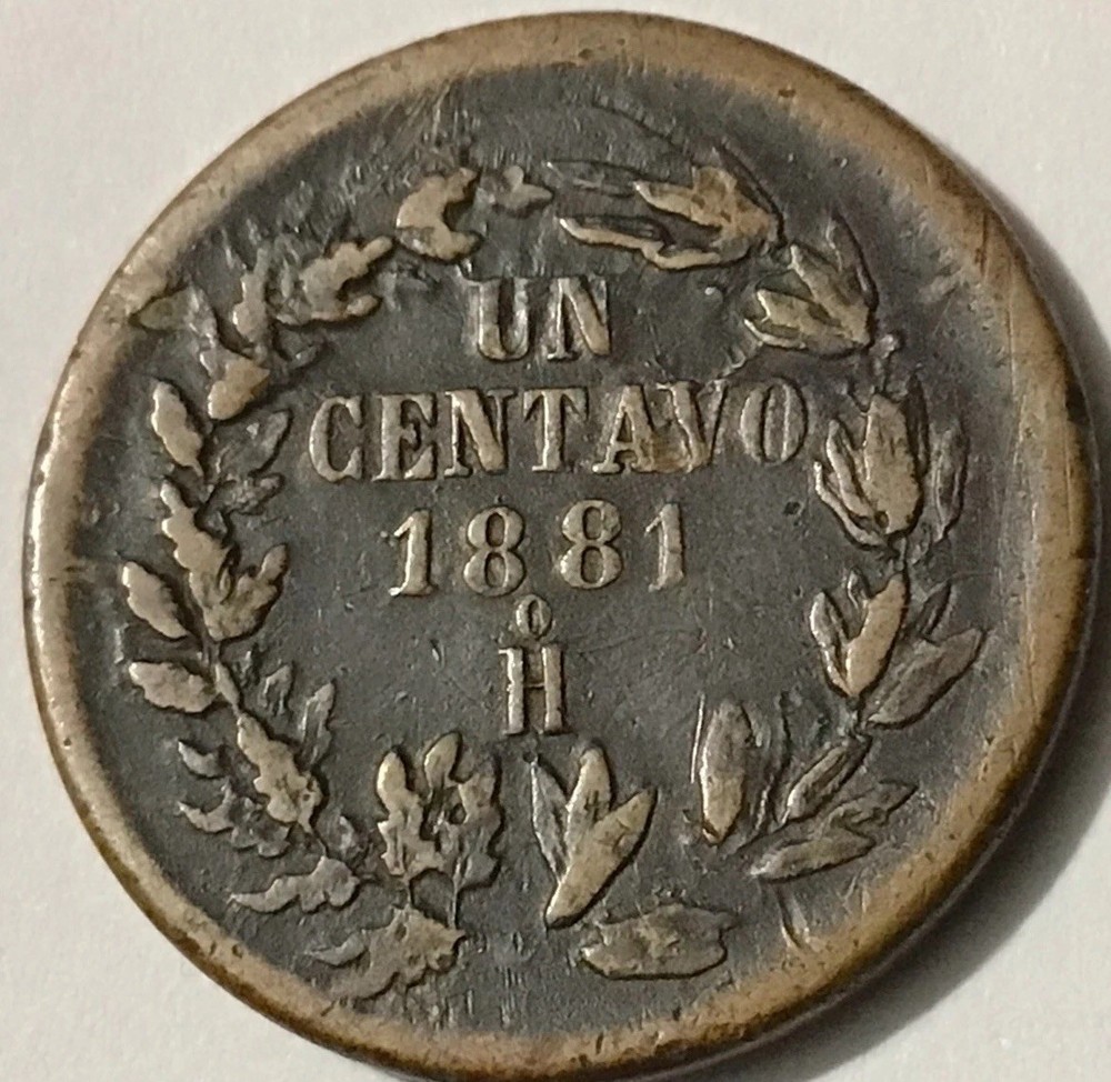 1881 Ho Mexico 1 Centavo Hermosillo ERRORS