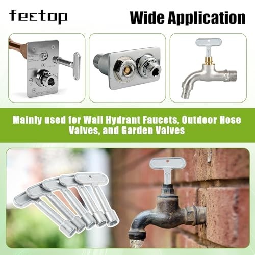 Hydrant Key Replacement 3/8" Square Socket Tool for Water Spigot & Garden Valves
