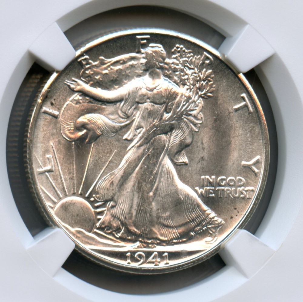 1941 S Walking Liberty Silver Half Dollar NGC MS 66