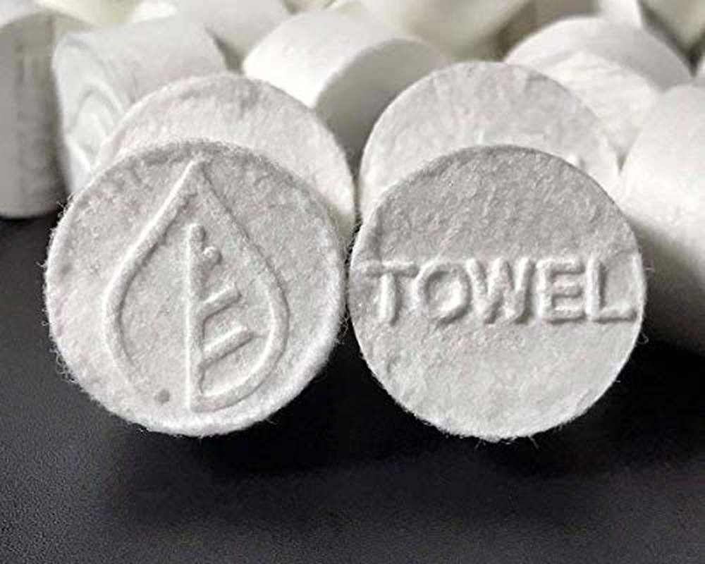 Compressed Coin Tissues | 100 Pack with 2 Cases | Soft & Odorless Wipes
