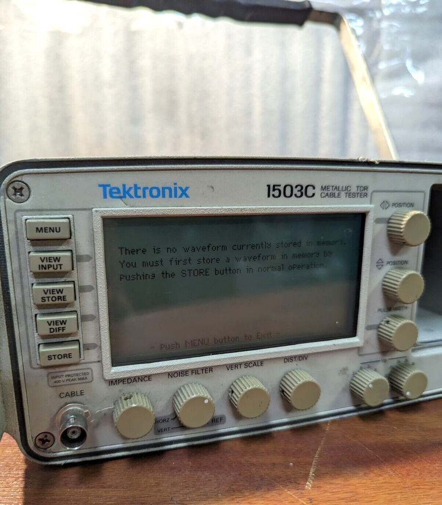 Tektronix 1503c Metallic TDR Cable Tester, "Check Disc".