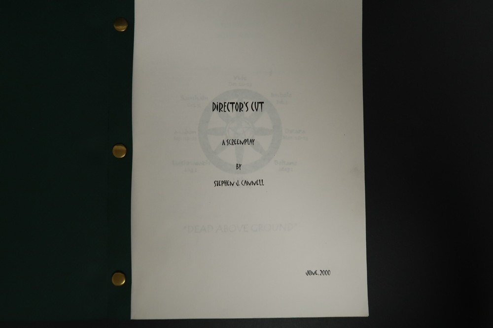 Dead Above Ground Screenplay Original TV Script Stephen J. Cannell Studios 2000