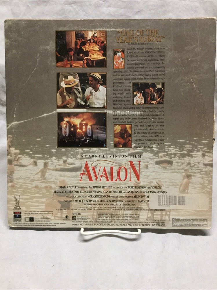 Avalon Widescreen Laserdisc Vintage Untested Barry Levinson