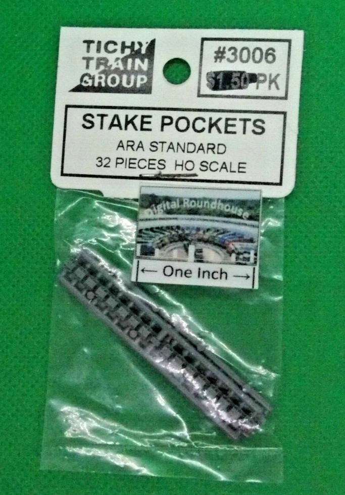 Tichy Train Group HO #3006 STAKE POCKETS - More Below