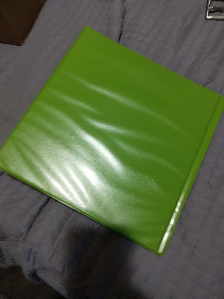 5 pack  2 Inch, 3 Ring Binder, Round Ring, Customizable View Binder, Green,