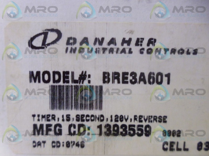 DANAHER BRE3A601 TIMER NSMP