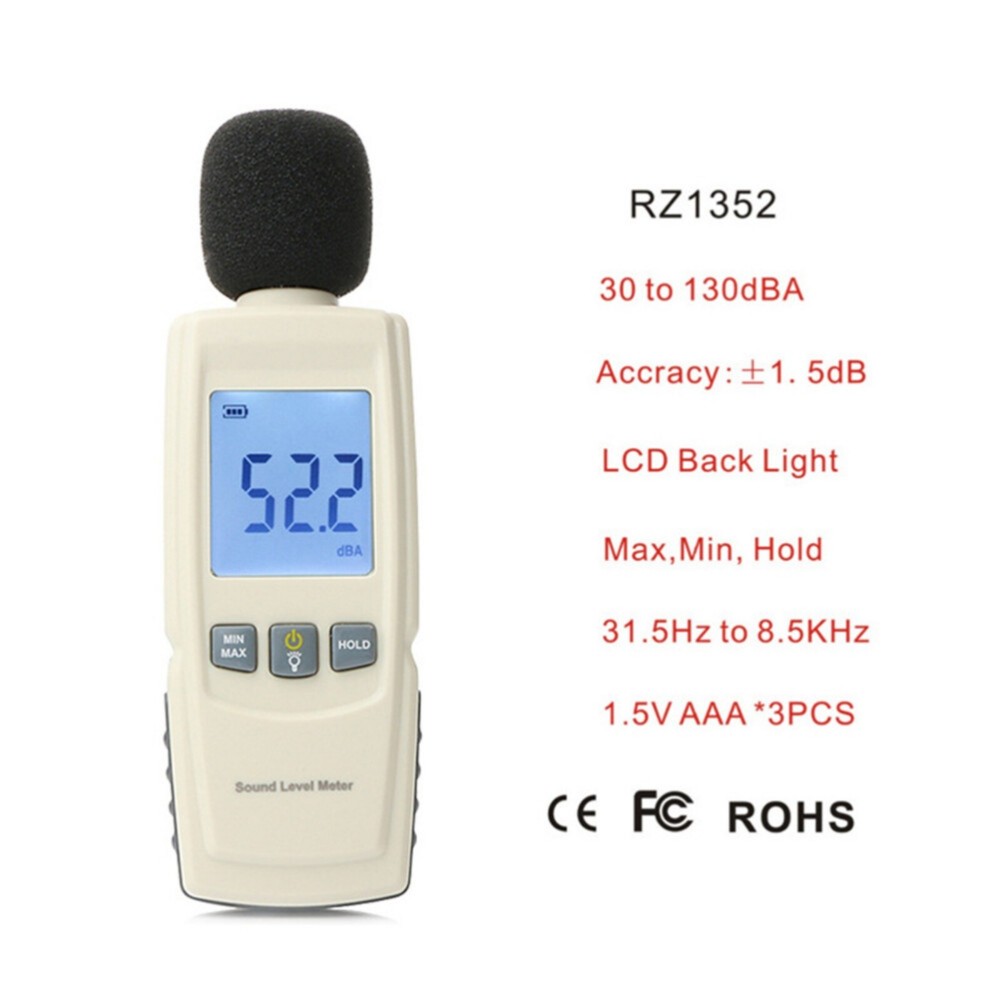 Mini Sound Level Meter LCD Digital Display Decibel Level Meter Noise Tester