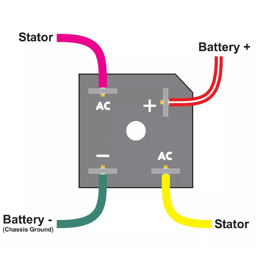 10/20PCS 1000V 50A Metal Case Single Phase Diode Bridge Rectifier KBPC5010