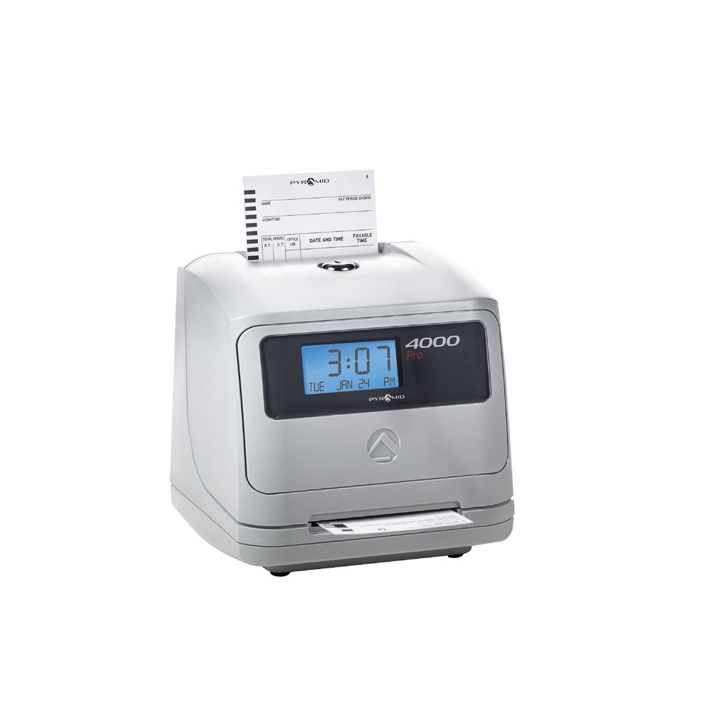 Pyramid Time Systems - Model 4000 Auto Totaling Time Clock, Electronic Time P...