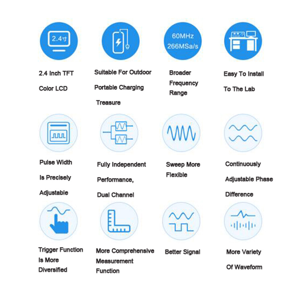 Mosaic Panel Function Signal Generator DDS Dual Channel Signal Source