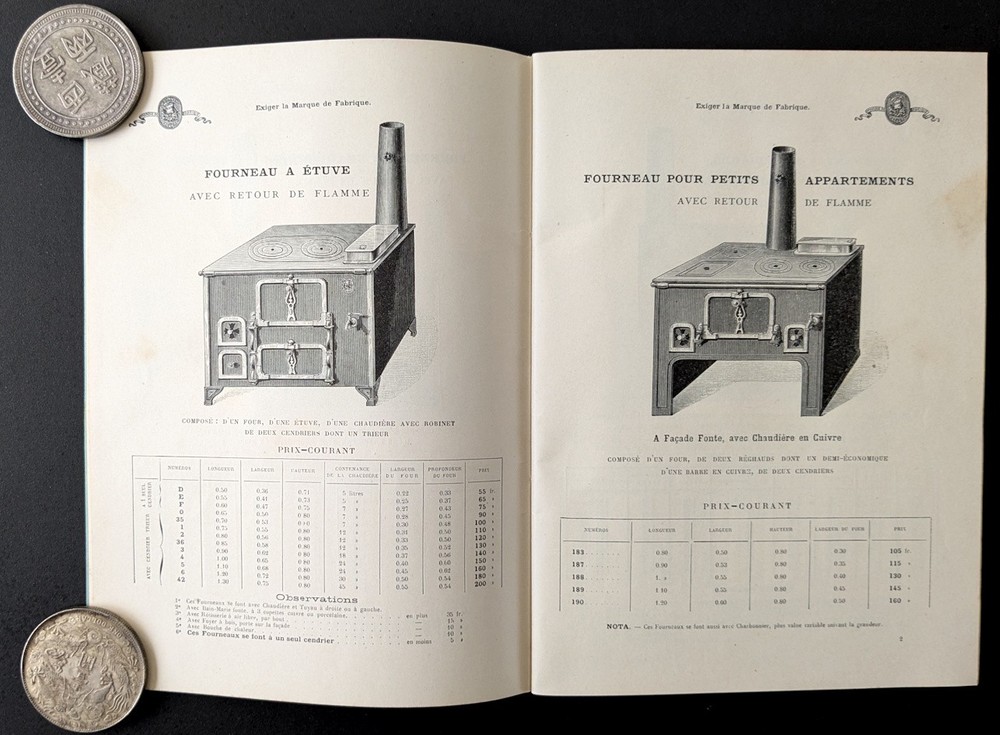 Catalog. Briffault stoves. circa 1910. Paris. heating
